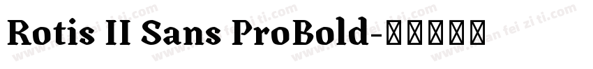 Rotis II Sans ProBold字体转换